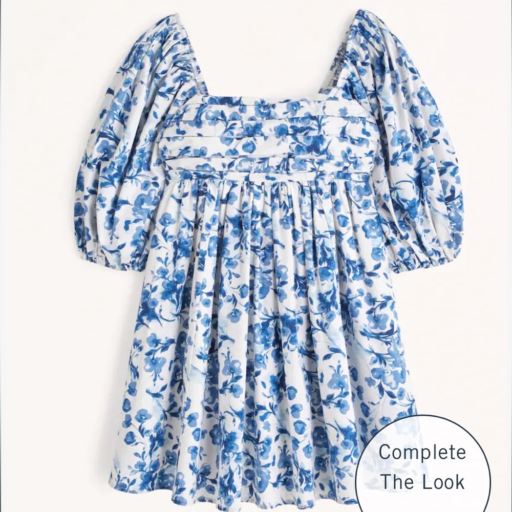 Ruched Puff Sleeve Mini Dress